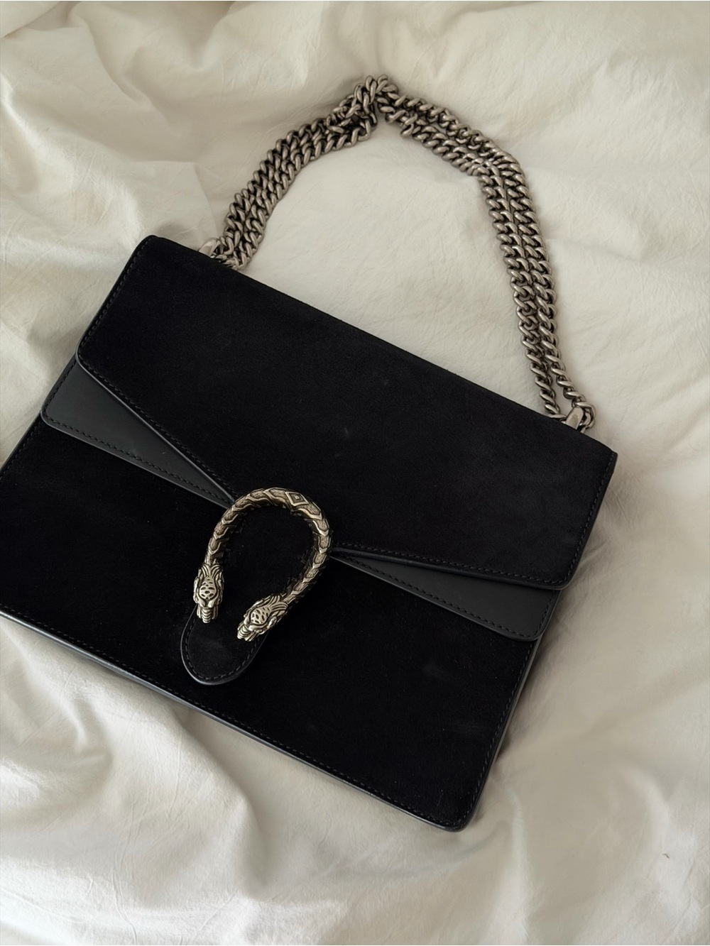 Gucci Dionysus Black Suede Bag